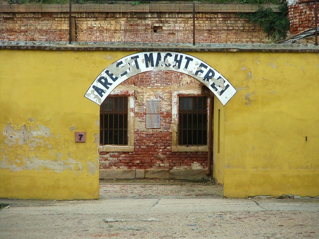 Arbeit macht frei, travel to Terezin